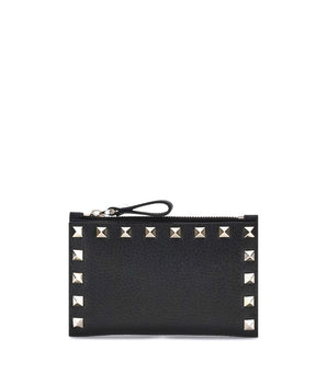 Valentino Garavani Black Calf Leather Bos Taurus Wallet