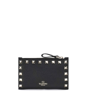 Valentino Garavani Black Calf Leather Bos Taurus Wallet