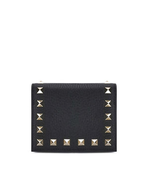 Valentino Garavani Black Calf Leather Bos Taurus Wallet