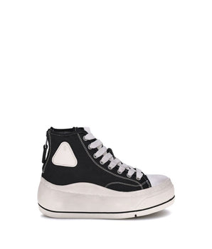 R13 Black Polyethylene High Top Sneakers