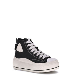 R13 Black Polyethylene High Top Sneakers