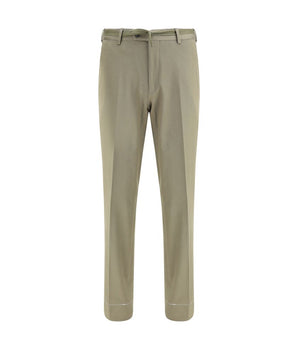 Brioni Green Cotton Chino Pants