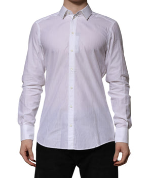 Camisa formal de manga larga MARTINI de algodón blanco de Dolce &amp; Gabbana