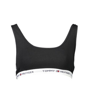 Sujetador deportivo Tommy Hilfiger de algodón negro para mujer