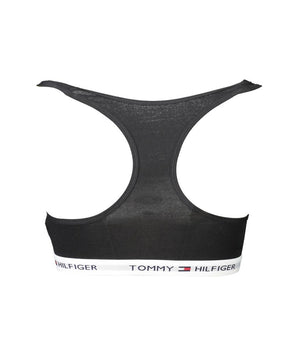 Sujetador deportivo Tommy Hilfiger de algodón negro para mujer