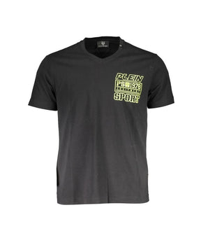 Plein Sport Black Cotton Men T-Shirt