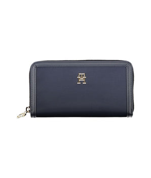 Tommy Hilfiger Chic Sustainable Blue Wallet with Secure Closure