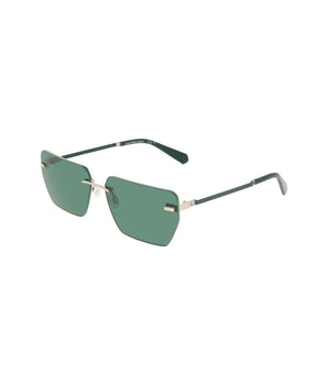 Calvin Klein Green Metal Men Sunglass