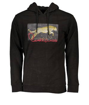 Cavalli Class Black Cotton Men Sweater