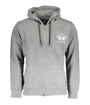 La Martina Gray Cotton Men Sweater