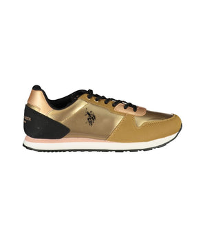 U.S. POLO ASSN. Gold Polyester Sneaker
