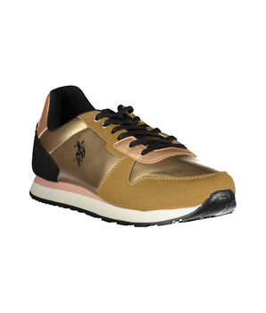 U.S. POLO ASSN. Gold Polyester Sneaker
