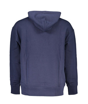 Tommy Hilfiger Men's Blue Cotton Hooded Sweater