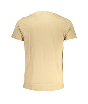 Cavalli Class Beige Cotton T-Shirt