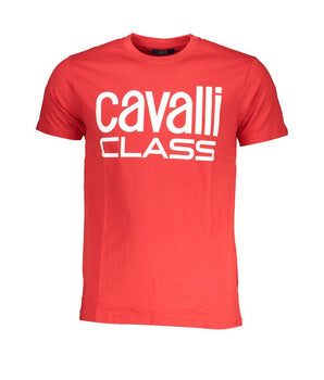 Cavalli Class Red Cotton T-Shirt