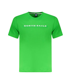 North Sails Green Cotton Men T-Shirt