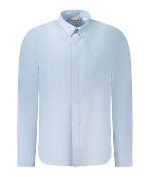 Timberland Light Blue Cotton Men Shirt