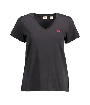 Levi's Black Cotton Women T-Shirt