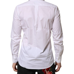 Dolce & Gabbana White Cotton Long Sleeves Dress Formal Shirt