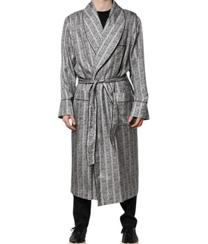 Dolce &amp; Gabbana Multicolor Floral Robe Coat Wrap Jacket