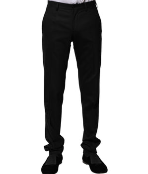 Dolce &amp; Gabbana Black Wool Formal Dress Pants