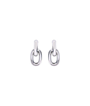 Rabanne Silver Resin Earrings