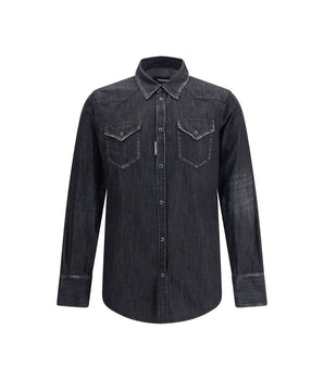 Dsquared² Black Denim Shirt