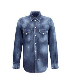 Dsquared² Blue Denim Shirt
