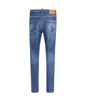 Dsquared² Blue Cotton Skinny Jeans