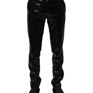 Dolce & Gabbana Black Sequined Embellishment Pants