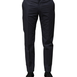 Dolce & Gabbana Dark Blue Cotton Formal Pants