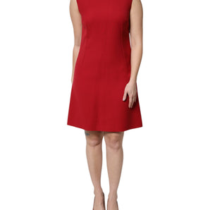 Dolce & Gabbana Red Wool Sleeveless KneeLength A-line Dress