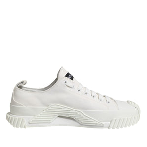 Dolce &amp; Gabbana White Cotton NS1 Low Top Sneakers Shoes