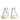 HIDE & JACK White Beige Lace Up Mid Top Casual Sneakers Shoes