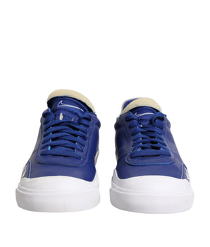 Nike White Blue Lace Up Low Top Drop-Type PRM Sneakers