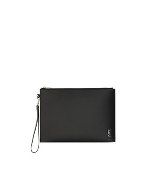 Saint Laurent Black Calf Faux Leather Bos Taurus