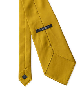 Dolce &amp; Gabbana Yellow Silk Tie