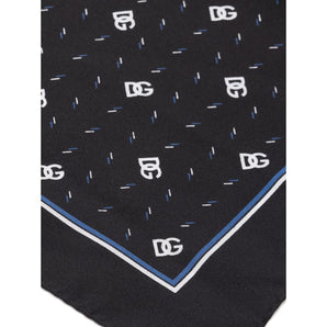 Dolce & Gabbana Black Silk Pocket Square