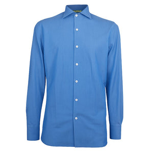 Made in Italy Blue Cotton Men's Shirt