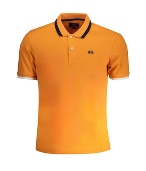 La Martina Orange Cotton Polo Shirt