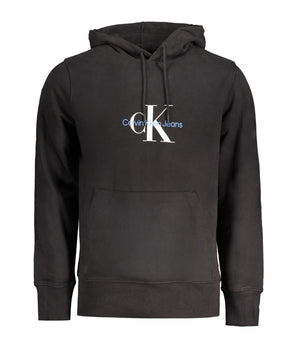 Calvin Klein Black Cotton Men Sweater Hoodie