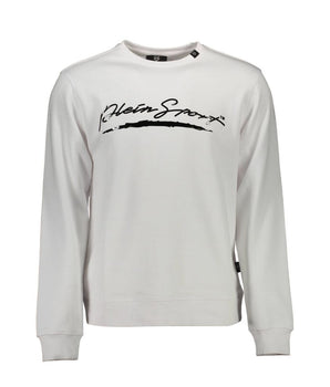 Plein Sport White Cotton Men Sweater