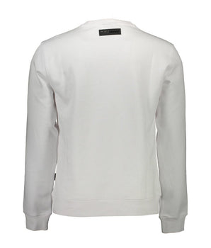 Plein Sport White Cotton Men Sweater