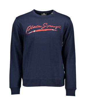 Plein Sport Blue Cotton Men Sweater