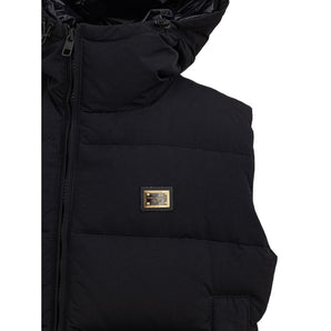 Chaleco de poliéster negro Dolce &amp; Gabbana