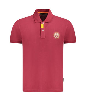 Napapijri Red Cotton Men Polo Shirt