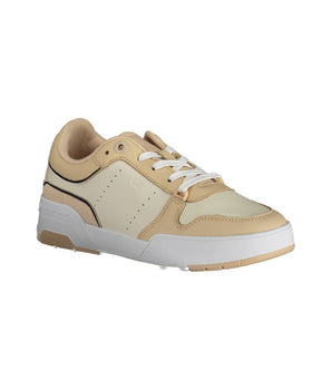 Tommy Hilfiger Beige Leather Women Sneaker