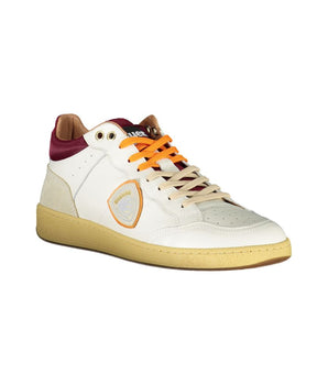 Blauer Sleek White Sneakers with Contrast Accents