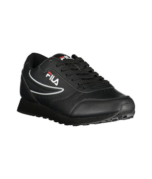 Fila Sleek Black Lace-Up Sport Sneakers