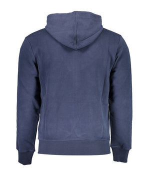 La Martina Blue Cotton Men's Hooded Sweater